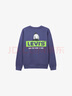 Levi's李維斯男士美式休閑LOGO印花高街潮牌寬松圓領(lǐng)落肩長(cháng)袖衛衣 紫色 0019C-0002 L 曬單實(shí)拍圖