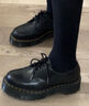 馬?。―R.MARTENS）Audrick 3i Shoe早秋舒適軟皮增高厚底皮鞋單鞋 黑色 37 曬單實(shí)拍圖