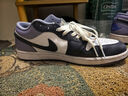 耐克NIKE緩震籃球鞋男喬丹AJ1 JORDAN1運(yùn)動(dòng)鞋 553558-145紫白45 曬單實(shí)拍圖