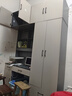 序銳實(shí)木衣柜書桌一體組合電腦桌家用臥室寫字臺(tái)兒童可定制書架衣柜 灰色1.5m【抽屜衣柜+書桌+頂柜】 【加厚背板款】1.6cm全厚背板 曬單實(shí)拍圖