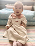 童泰（TONGTAI）嬰兒連衣裙春秋季純棉女寶寶裙子翻領(lǐng)蓬蓬裙女童公主裙米白73cm 曬單實(shí)拍圖