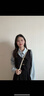 JZDZ春夏季超好看套裝裙學(xué)院風(fēng)連衣裙法式大碼女裝收腰燈芯絨長(zhǎng)袖裙子 黑色 M 曬單實(shí)拍圖