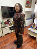 兆君2025春夏新款重磅桑蠶絲西裝外套女長(zhǎng)袖拼接香云紗真絲上衣 拼色 2XL 曬單實(shí)拍圖