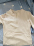 槿城時(shí)尚運動(dòng)半拉鏈長(cháng)袖T恤女2025春秋新款短款露臍顯瘦修身打底上衣 米杏色 Y8004 S 曬單實(shí)拍圖