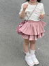 真維斯女童裙子兒童短裙女孩夏季公主裙女大童蓬蓬裙夏裝可愛(ài)蛋糕裙 粉 150 曬單實(shí)拍圖
