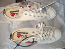 COMME DES GARCONS川久保玲男女同款休閑鞋低幫帆布鞋 愛心聯(lián)名款150207C 白色 40 曬單實拍圖