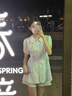 MR.KA藍(lán)色polo領(lǐng)收腰短袖連衣裙女夏季學(xué)院風(fēng)少女裙子甜美短褲裙兩件套 藍(lán)色 L (建議105-115斤) 曬單實(shí)拍圖