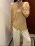 素織錦長袖t恤女防曬罩衫夏季海邊慵懶風純欲上衣辣妹外穿內(nèi)搭打底衫 長袖防曬罩衫兩件套【燕麥色】 S 【推薦體重75-100斤】 曬單實拍圖