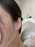百年寶金祥pt950鉑金耳環(huán)女車花耳釘白金耳飾滿天星耳圈 圣誕節(jié)禮物送女友 滿天星耳扣 2.4-2.5克 一對 曬單實拍圖