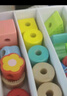 Hape嬰幼童玩具 木質(zhì)大顆粒拼搭積木趣味學(xué)步玩具 兒童早教益智玩具 80粒桶裝積木+叢林火車串珠套 曬單實(shí)拍圖