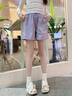 名創(chuàng)優(yōu)品（MINISO）防曬短褲女2025新款夏日多巴胺高腰顯瘦透氣休閑運(yùn)動(dòng)褲冰絲五分褲 黑色 XL (體重130-150斤) 曬單實(shí)拍圖