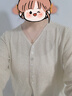 她池天絲亞麻輕薄透氣上衣2025春夏新款女裝V領(lǐng)長(zhǎng)袖空調(diào)針織開衫 曬單實(shí)拍圖