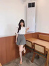 莫代爾2025夏季新款時尚氣質(zhì)顯瘦百搭短袖雪紡衫女設(shè)計感小眾泡泡袖上衣 白色 M 建議95-105 曬單實拍圖