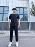 安踏（ANTA）運動(dòng)套裝男士夏季冰絲短袖t恤跑步速干長(cháng)褲健身衣服男父親節禮物 黑/黑 L 適合120-140斤 曬單實(shí)拍圖