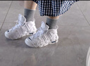 耐克（NIKE）女鞋Air More Uptempo GS青少年耐磨中幫復(fù)古籃球鞋 DH9719-100 36.5 曬單實(shí)拍圖
