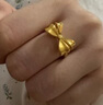 中國(guó)黃金CHINA GOLD在逃公主黃金戒指女足金戒子七夕情人節(jié)禮物送女友老婆生日實(shí)用 足金蝴蝶結(jié)戒指-13-14# 曬單實(shí)拍圖