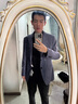 Guillaume de Mons澳嘉純羊毛西服套裝男商務(wù)正裝新郎結婚禮服修身高端訂制西裝整套 藍色【單西服】210001 52 曬單實(shí)拍圖