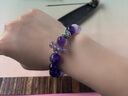 普陀山天然九紫離火紫水晶手鏈單圈女本命年水晶桃花情人節(jié)禮物 曬單實(shí)拍圖