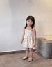 班喜迪女童連衣裙夏裝2026新款洋氣周歲女寶寶禮服夏季兒童吊帶公主裙子 橙色 90 曬單實(shí)拍圖