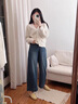 NINE WEST/玖熙輕奢品牌通勤樂(lè)福鞋平底一腳蹬2025年春季新款休閑豆豆鞋女 黑色 35 (225mm) 曬單實(shí)拍圖