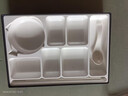 宣潤密胺分格飯盒接待領(lǐng)導專(zhuān)用高檔商務(wù)餐盒月子中心會(huì )所成人多格餐盤(pán) 白色密胺8格商務(wù)餐盒 曬單實(shí)拍圖