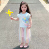 G.DUCKKIDS女童夏裝套裝2025新款洋氣兒童衣服寶寶飛袖防蚊褲兩件套夏季純棉 圖片色 110 (建議身高100cm 4-5歲)cm 曬單實(shí)拍圖