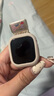例米適用蘋果applewatch10/9/8手表S7表帶iwatch7保護(hù)套S10/9/8硅膠s6軟殼邊框ultra保護(hù)殼 古董白 適用iwatch S10-42mm 曬單實(shí)拍圖