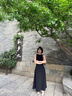 SNYDER WEAR黑色圓領針織背心連衣裙女2025夏季新款設計感收腰顯瘦氣質(zhì)長裙子 黑色 S 曬單實拍圖