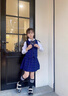 DOMIAMIAKIDS校服小學(xué)生幼兒園班服一年級男女款英倫學(xué)院風(fēng)兒童小西裝套裝 女童藏青格7件套 150 （身高150-160/體重78-88斤） 曬單實(shí)拍圖