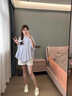 媽媽本色孕婦牛仔短褲夏季2025新款孕期不勒肚子可調節薄款外穿寬松托腹褲 卡其色 L 曬單實(shí)拍圖