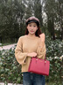 viney牛皮斜挎手提包包女包輕奢托特包單肩包生日禮物送女友老婆 【紅色】高級感實(shí)用大包 品牌百搭通勤紅色新娘婚包 曬單實(shí)拍圖