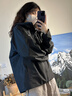 駱駝（CAMEL）三防沖鋒衣戶(hù)外登山服防風(fēng)防水防污三合一運動(dòng)外套 AD12263514X，幻影黑男女抓絨內膽 L 曬單實(shí)拍圖