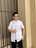 GXG男裝【涼感免燙】簡(jiǎn)約商務(wù)男襯衫通勤正裝襯衣 2025夏季新品 白色 XL 曬單實(shí)拍圖