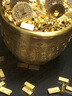 圣璃實心沙金小元寶迷你小金條辦公室銅聚寶盆裝飾品仿真金元寶擺件 【招財進寳】小金條+小元寶【共66顆】 曬單實拍圖