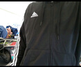 adidas休閑連帽拉鏈夾克外套男裝阿迪達(dá)斯官方輕運(yùn)動GK9032   黑色/白   M 曬單實(shí)拍圖