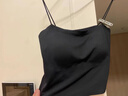 貓人吊帶背心女帶胸墊一體可外穿內(nèi)搭無(wú)痕細(xì)肩帶美背白色打底上衣辣妹 【短款-單件裝】白色 M 【建議90-105斤】 曬單實(shí)拍圖