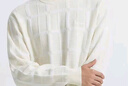 卡賓男裝 發(fā)熱羊毛絨針織衫2024秋冬新款寬松線(xiàn)衫格子提花潮流H 米白色12 L /175/50 曬單實(shí)拍圖