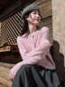 三彩大碼女裝2025秋季新款彩色花式紗毛衣針織外套開衫甜美胖MM 蜜桃粉 3XL 曬單實(shí)拍圖
