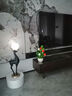 貝漢美（BHM）大型麋鹿落地?cái)[件輕奢高檔客廳電視柜旁裝飾品燈喬遷之喜搬家禮物 麋鹿月球燈【黑色+底座高93cm】 曬單實(shí)拍圖