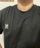 美職棒（MLB）官方 短袖女裝春夏季新款情侶上衣男士半袖服純色圓領七夕節(jié)禮物 紐約洋基隊/黑色 L 175/96A 曬單實拍圖