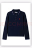 U.S. POLO ASSN.商場(chǎng)同款POLO衫女長(cháng)袖純棉親膚透氣商務(wù)休閑寬松百搭 深藍色 M  曬單實(shí)拍圖
