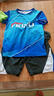 卡兔藍貓男童夏季速干籃球服套裝中大童球衣兒童短袖夏裝運動(dòng)兩件套潮10歲 藍色 150 曬單實(shí)拍圖