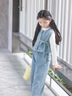 G.DUCKKIDS小黃鴨童裝女童牛仔套裝春季2025新款兒童秋裝女寶寶休閑三件套 藍色 三件套 120 (建議105-115cm 4-5.2周歲) 曬單實拍圖