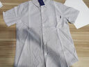 羅蒙（ROMON）潮牌工裝純棉短袖襯衫男士潮流寬松薄款日系休閑百搭條紋高端襯衣 灰色 XL 純棉高品質(zhì) 參考125-140斤左右 曬單實(shí)拍圖