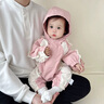 G.DUCKKIDS童裝嬰兒衣服春秋季2025新款新生兒連體衣兔子刺繡沖鋒衣外出服寶 LZ25105粉色 66cm 尺碼3-6個月(建議10-13斤) 曬單實拍圖