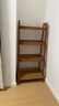 竹庭梯形書(shū)架置物架落地簡(jiǎn)約靠墻零食架臥室多層收納儲物柜廚房餐邊柜 茶色梯形置物架【四層-常規款】 曬單實(shí)拍圖