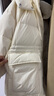 A21羽絨服女韓系風(fēng)馬卡龍時(shí)尚簡(jiǎn)約設計百搭連帽羽絨長(cháng)外套 米杏 M 曬單實(shí)拍圖