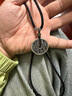 京蔻迪925銀吊墜掛繩玉石玉牌平安扣翡翠玉墜玉佩高端掛件項(xiàng)鏈繩子女士 拱形銀黑繩 曬單實(shí)拍圖