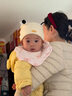 西兒嬰兒帽子新生兒胎帽秋冬款雙層男女寶寶嬰幼護兒鹵門帽寶寶帽氣門 【升級款】小蜜蜂胎帽【米白色】 均碼（0-6個月） 曬單實拍圖