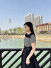 薇洛萱設計感小眾方領拼接條紋假兩件連衣裙女2025夏季收腰顯瘦裙子2821 黑色 XL 建議115-128斤 曬單實拍圖